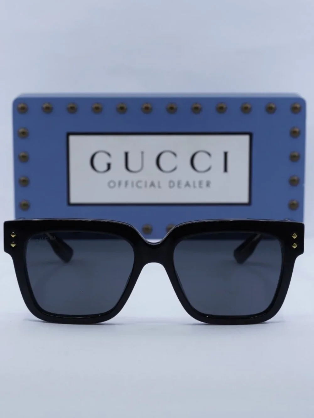 Gucci GG1084S 001 Square Sunglasses - Black/Grey